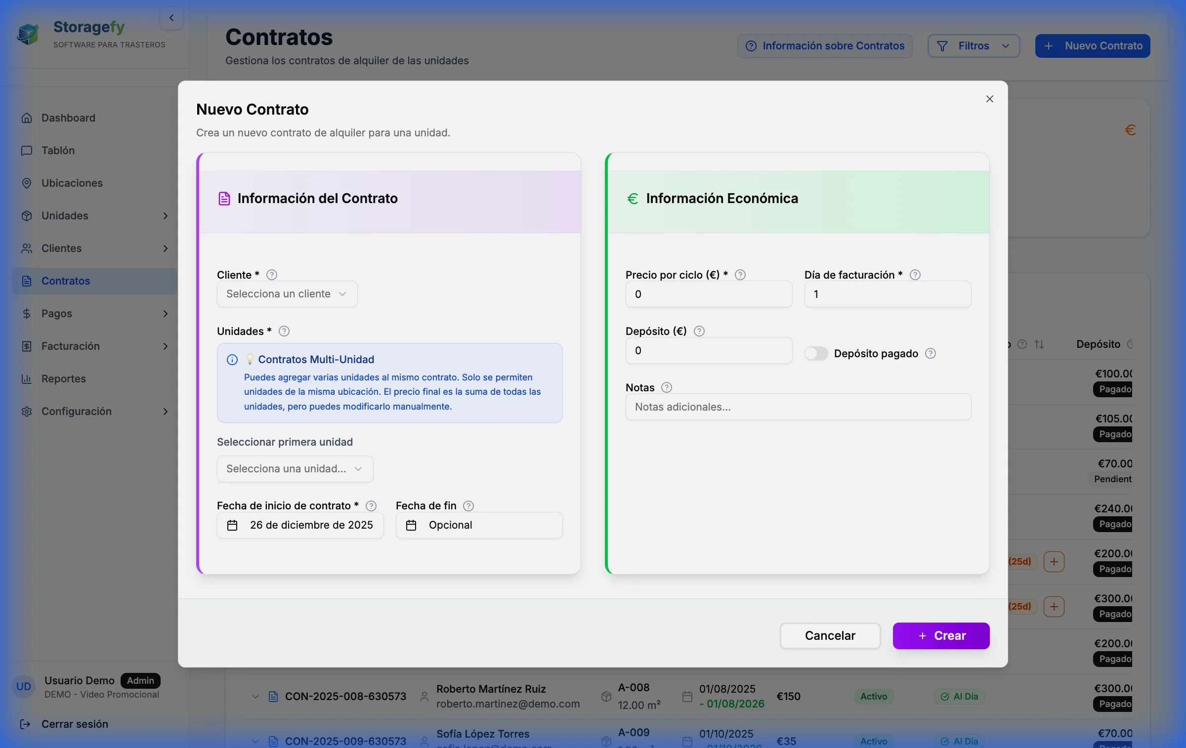 Formulario de Contrato
